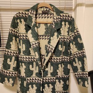 Vintage Tracy Evans Cactus Patterned Jacket